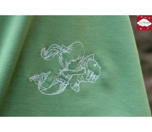 Stickserie - Meerjungfrau Redwork